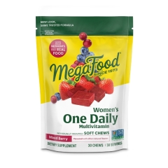 Women's One Daily Multivitamin tuggtabletter med ekologiska tranbär, lykopen, vitaminer och lutein