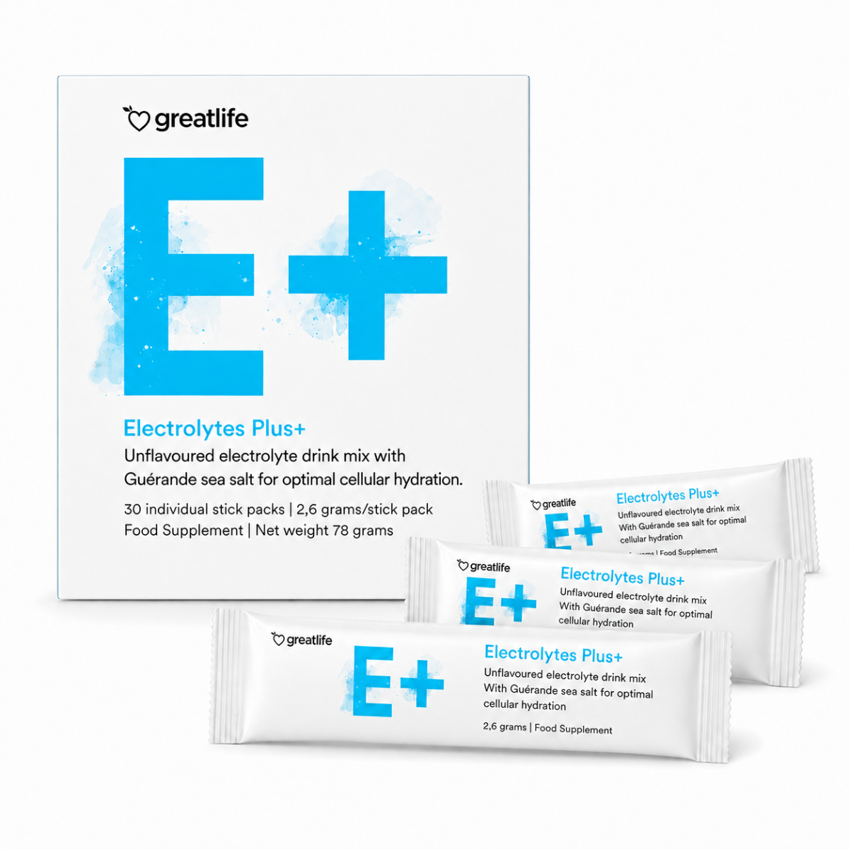 Greatlife Electrolytes Plus+ Elektrolytter 30 stickpakker