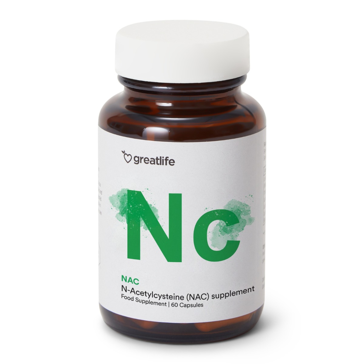 Greatlife NAC (N-Acetylcystein) 60 kapsler