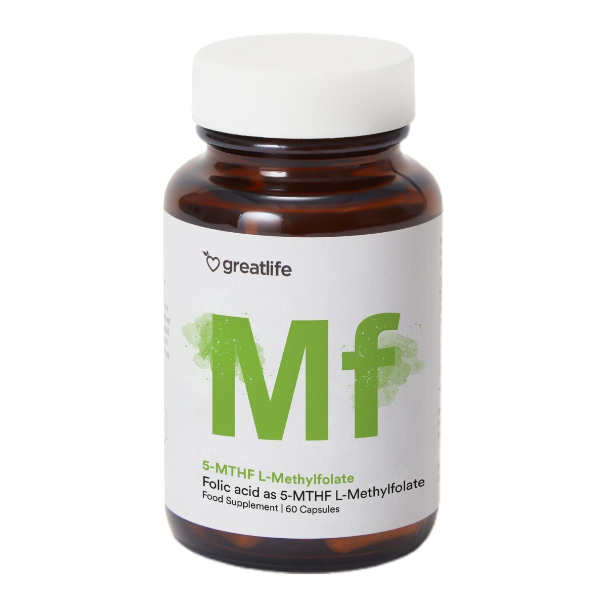 Greatlife 5-MTHF L-Metylfolat (Folsyre) 60 kapsler