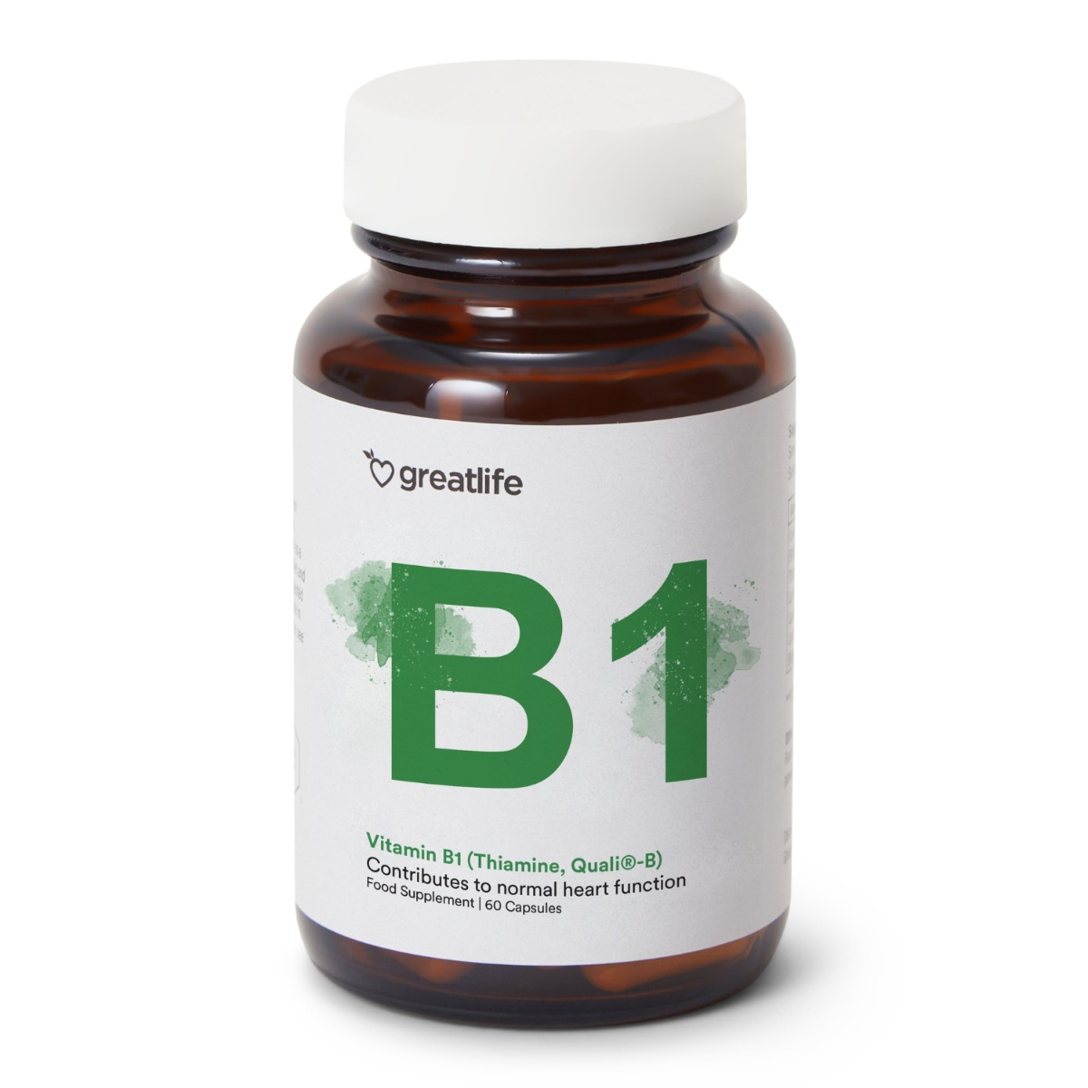 Greatlife Vitamin B1 (Thiamin, Quali®-B) 60 kapsler